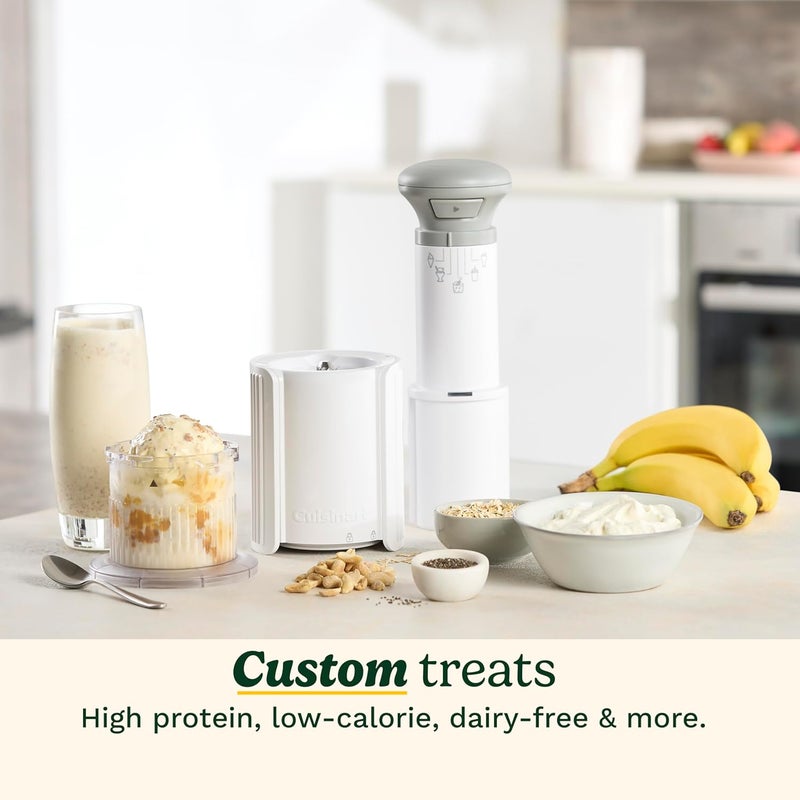 Cuisinart FastFreeze 5-in-1 Ice Cream, Sorbet, Milkshakes, Slushies and Mix-In Frozen Dessert Maker, Compact Machine, Easy to Use, Includes 3 Mixing Cups with Lids, ICE-FD10 - Image 3
